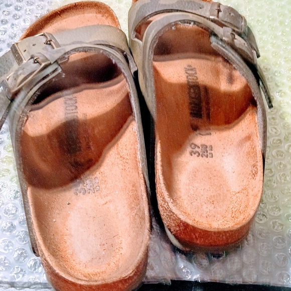 Birkenstock Army print Leather design pattern,39Eu ,9 US sandles - Picture 12 of 13